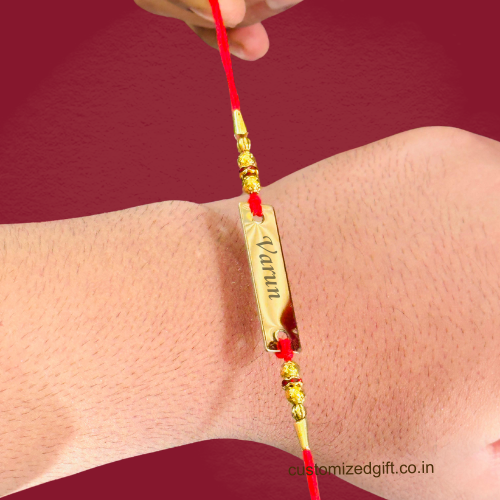 Personalized Red Thread Rakhi