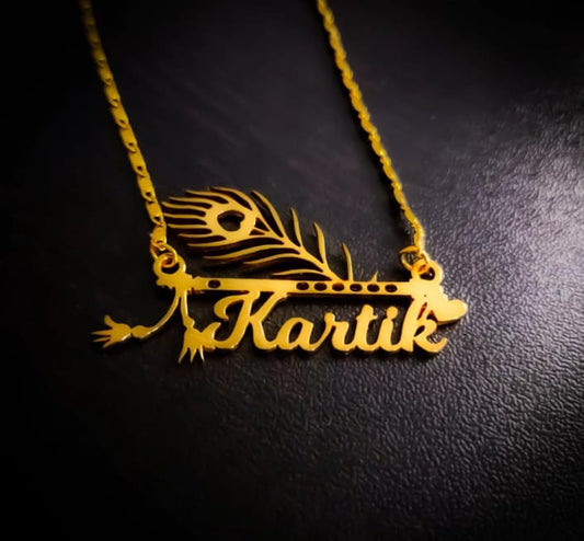 Premium Quality Gold Plated Name Necklace personalized pendant chain