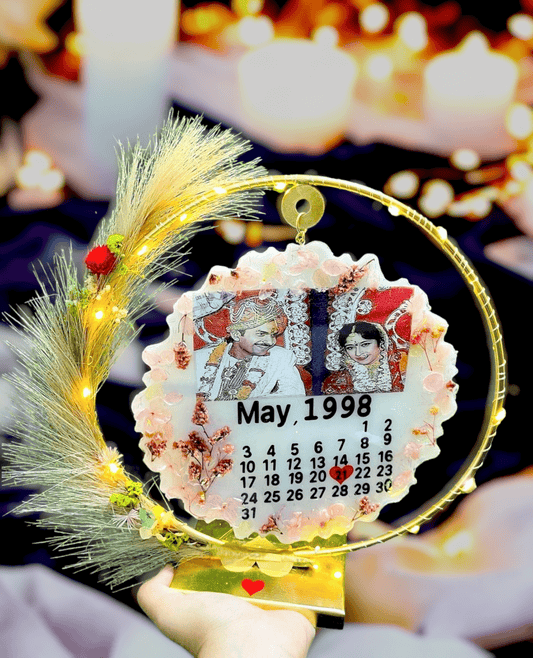 Customised Resin Hoop Frame With Led Lights - Customized gift