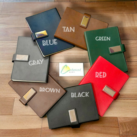 Personalized Leather Diary with Magnetic Lock