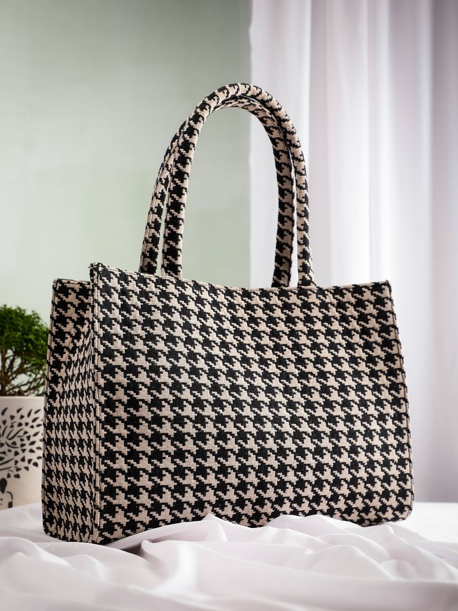 Black And White Travel Tote Bag