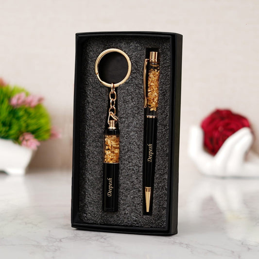 Personalized Pen And Keychain Set