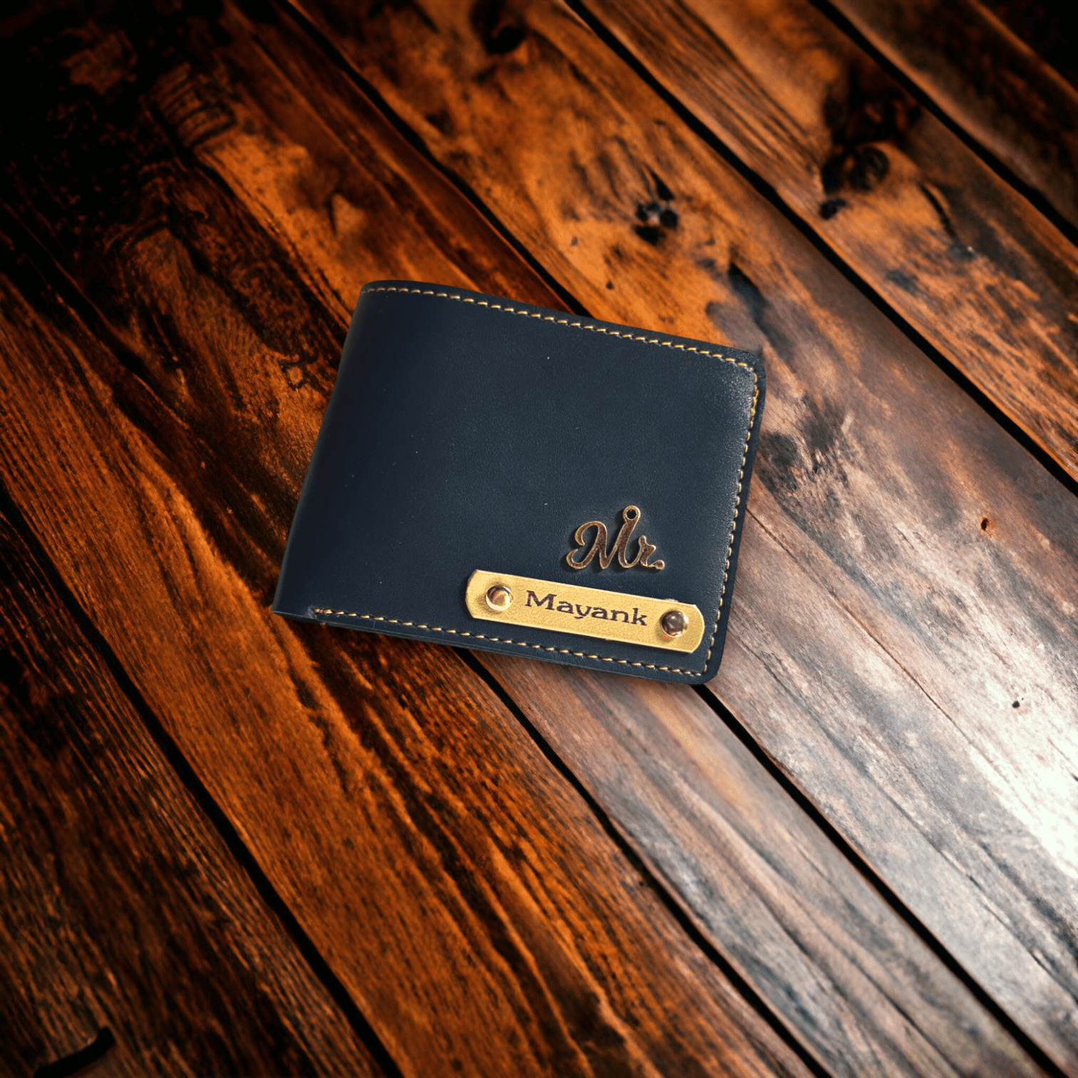 Customized Faux leather wallet Men's (Premium quality) Wallet With Name & Charm - Customized gift